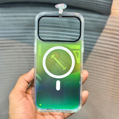 Green LumiQuicksand Night Glow iPhone 17 Pro Max Case