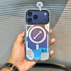 Blue LumiQuicksand Night Glow iPhone 17 Pro Max Case