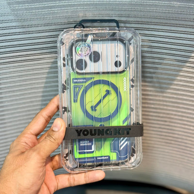 Green LumiQuicksand Night Glow iPhone 17 Pro Max Case