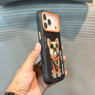 StitchPals Dog Embroidered iPhone 17 Pro Case
