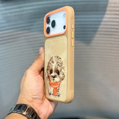 StitchPals Dog Embroidered iPhone 17 Pro Case
