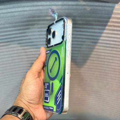 Green LumiQuicksand Night Glow iPhone 17 Pro Max Case