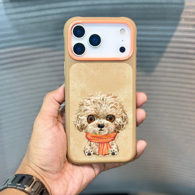 StitchPals Dog Embroidered iPhone 17 Pro Case