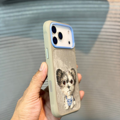 StitchPals Dog Embroidered iPhone 17 Pro Case