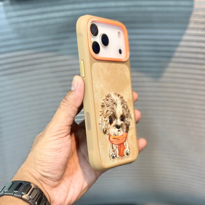 StitchPals Dog Embroidered iPhone 17 Pro Max Case